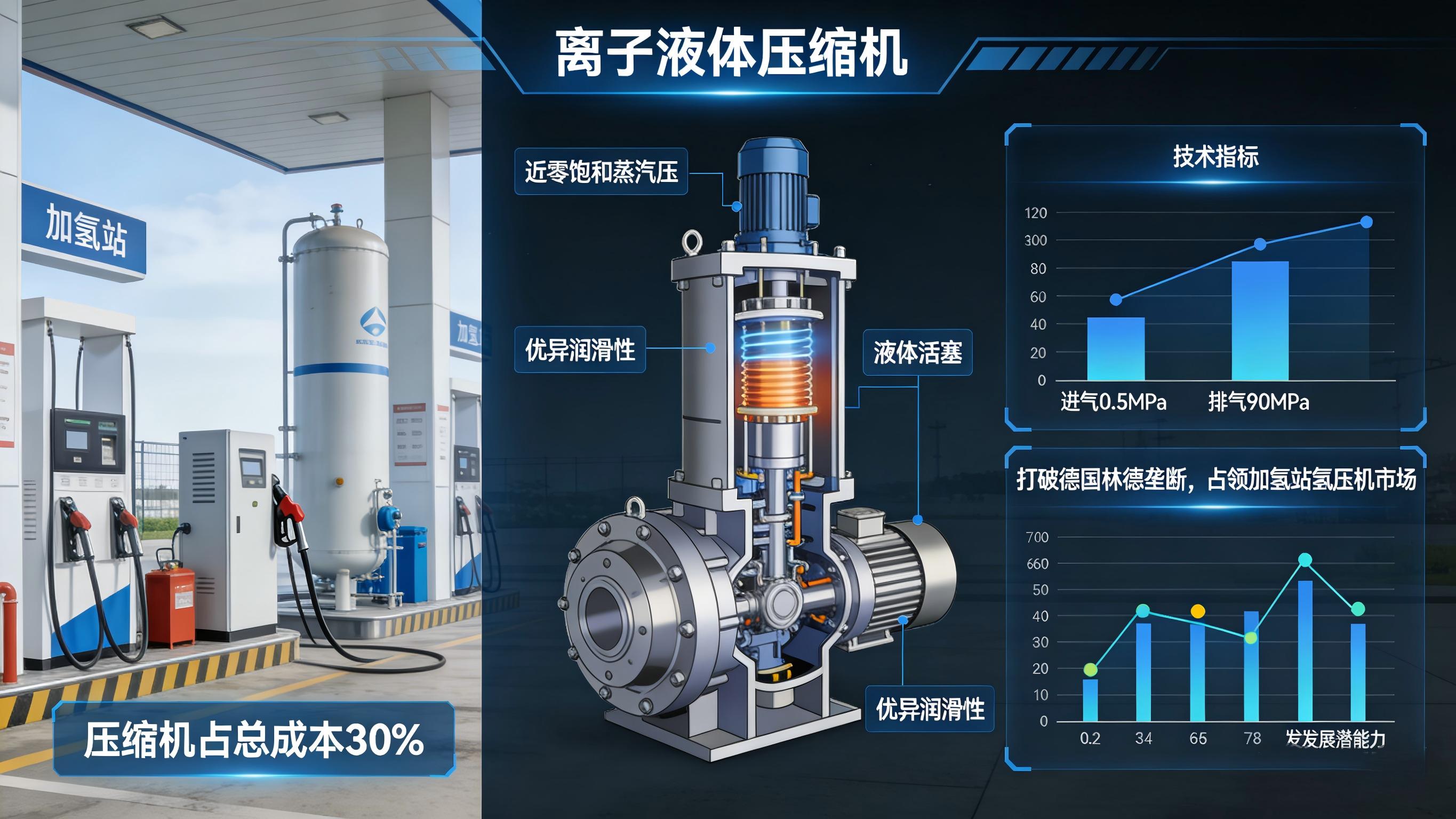 加氢站用离子液体压缩机